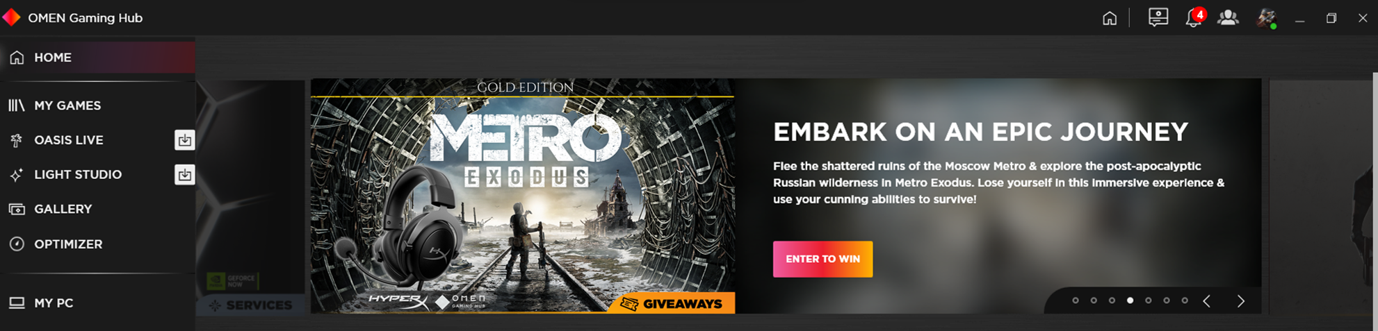 OMEN Gaming Hub Metro Exodus Gold Edition Contest | Fanatical Blog