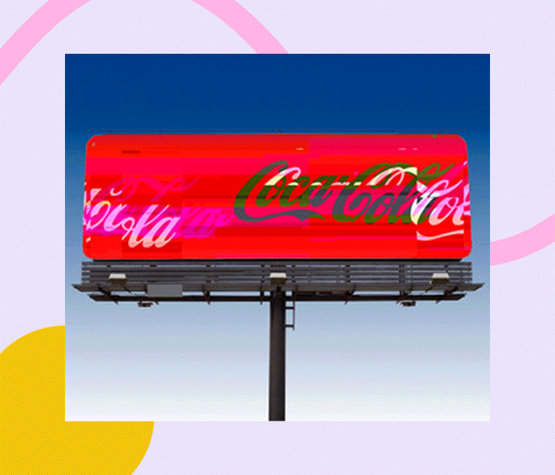 coca cola billboard dynamic advertising. 