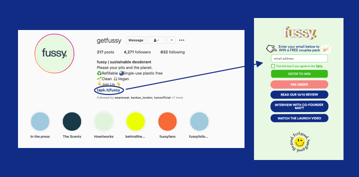 using an optimised instagram and tiktok bio link to engage with your followers