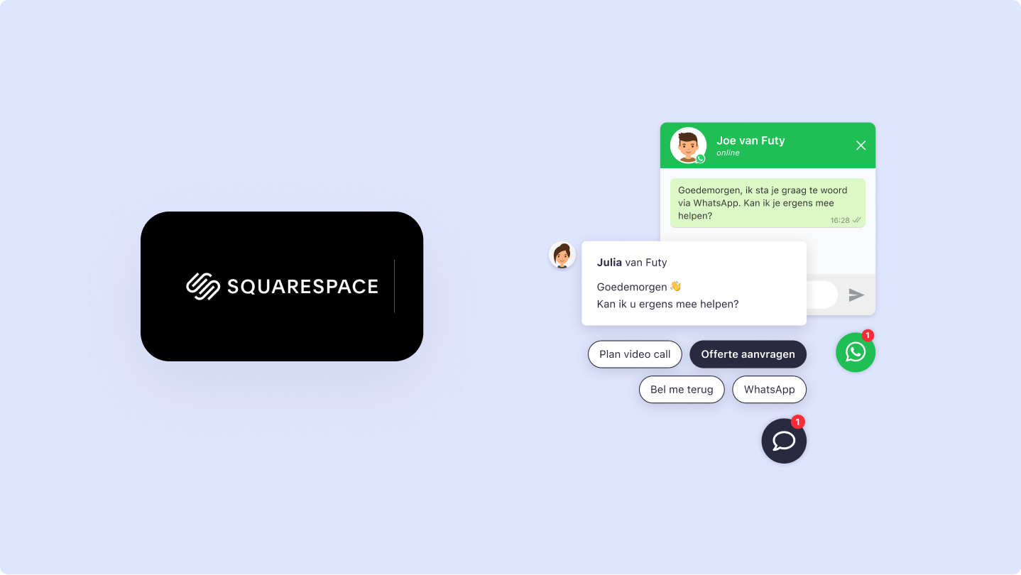 Whatsapp button squarespace Futy