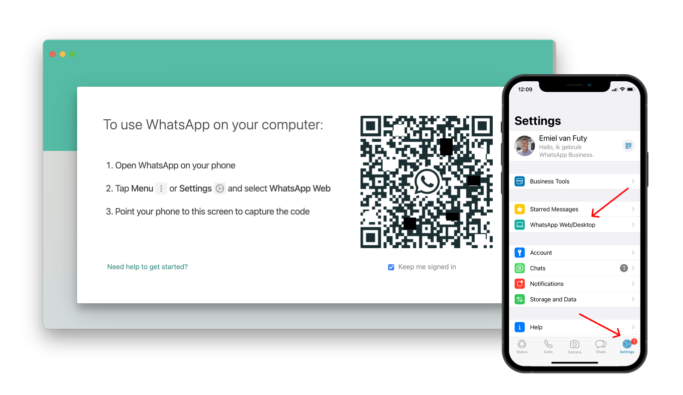 beta whatsapp business desktop app qr