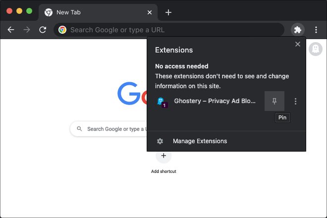 Pin browser extension to Google Chrome 
