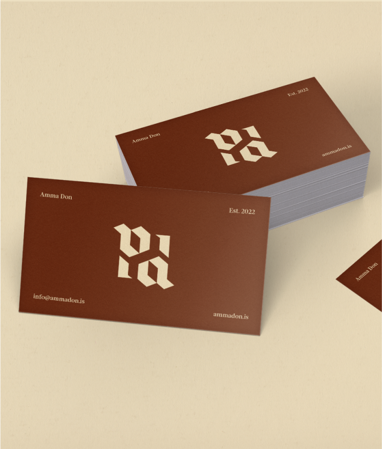 Bréfsefni fyrir Ömmu Don kokteilbar var hannað af Hér&Nú auglýsingastofu