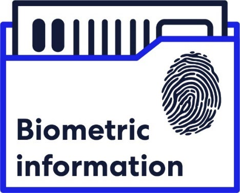 An icon for biometric information.