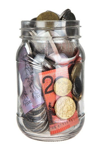 A jar of money.