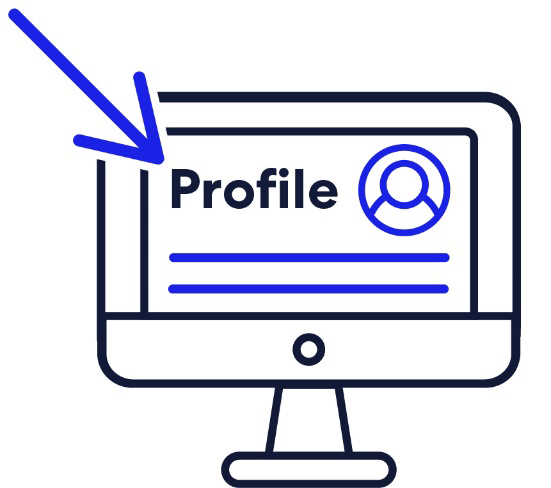 A profile on a computer screen.
