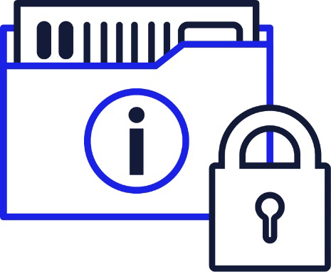 A folder with a padlock.