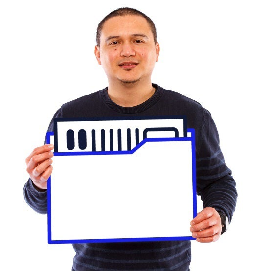 A man holding personal information.