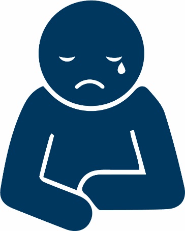 An icon of a person looking sad