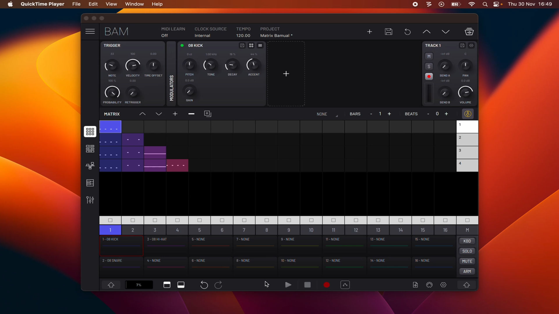 BAM Matrix panel tutorial