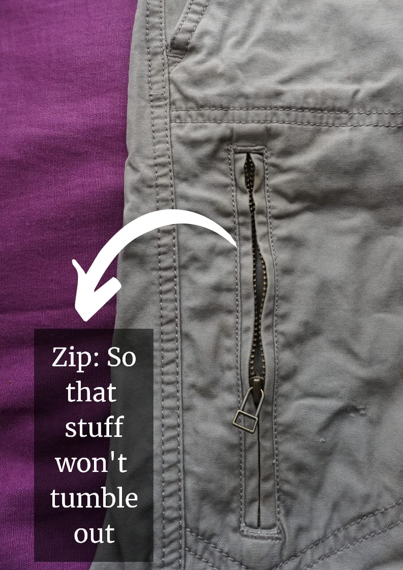 AIRIKE Men's Elastic Waist Hiking Pants Water Resistant Quick-Dry Lightweight Outdoor Sweatpants with Zipper Pockets 