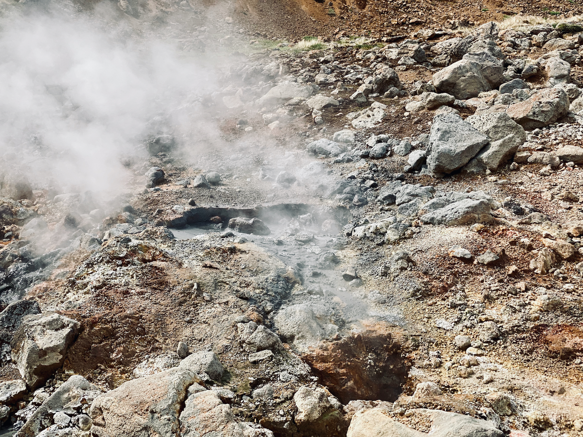 Steaming ground at Orka Baer