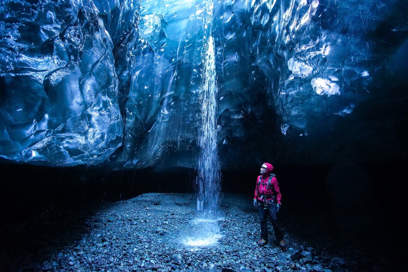 Inside an Icelandic glacier