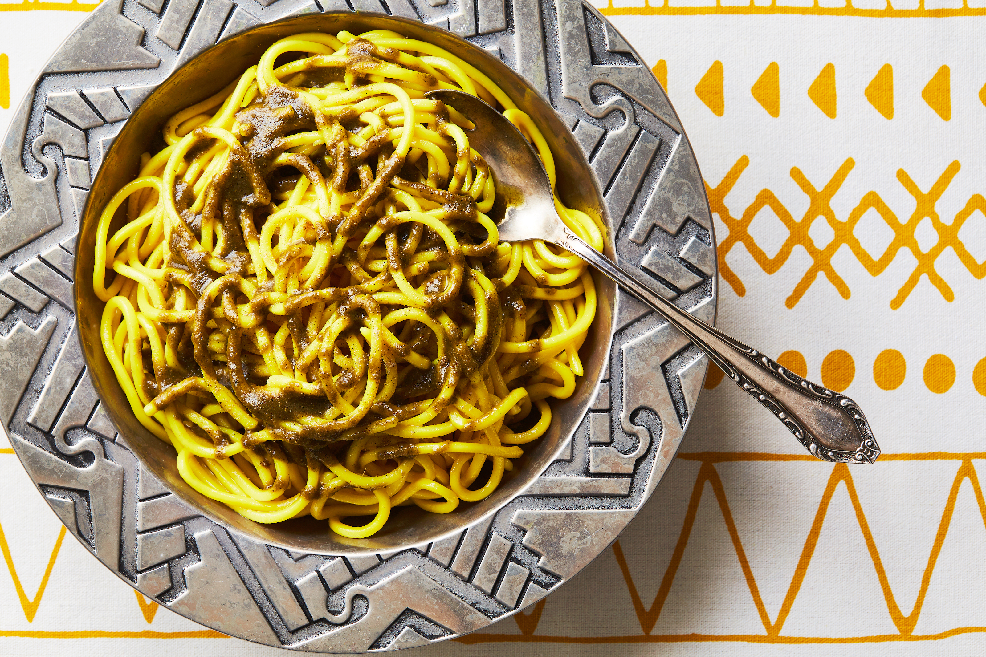 Tagareenas (Fresh Turmeric Pasta)  image