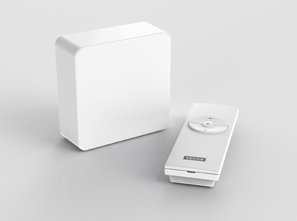 Zubehör und Fernbedienung zum Einstellen eines Velux Dachfensters