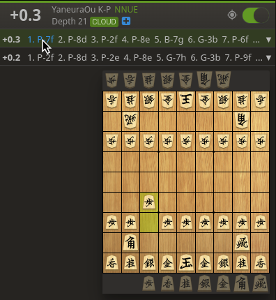 Shogi being played in Ludii's user interface. The game board is on the