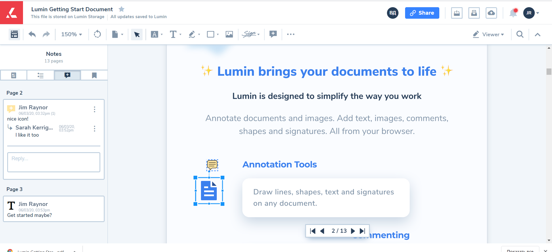 lumin pdf sign pdfs