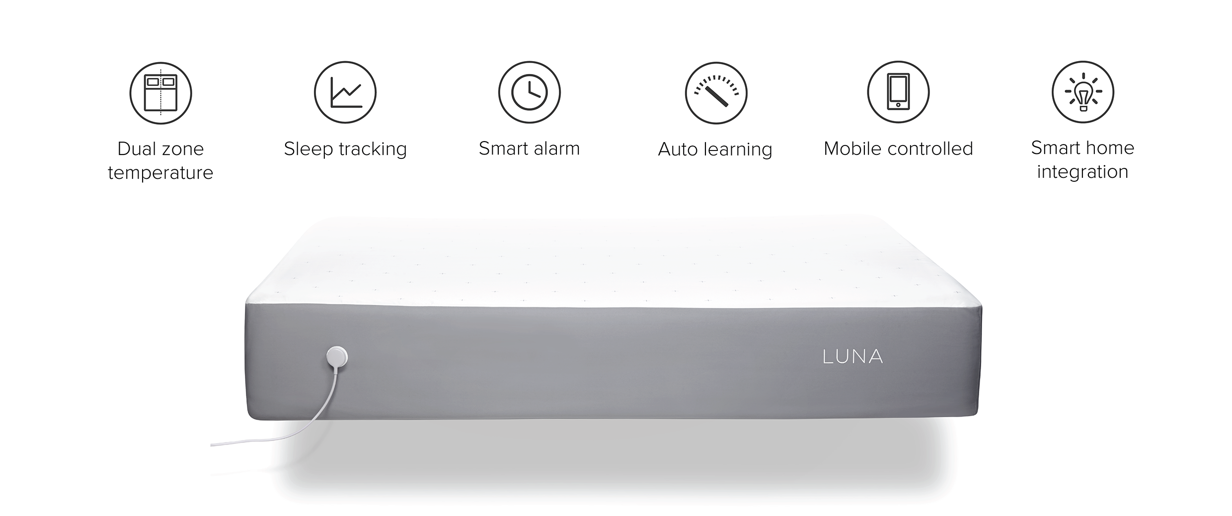 luna smart bed cover digital device gadget bedroom sleep alarm smartphone sync