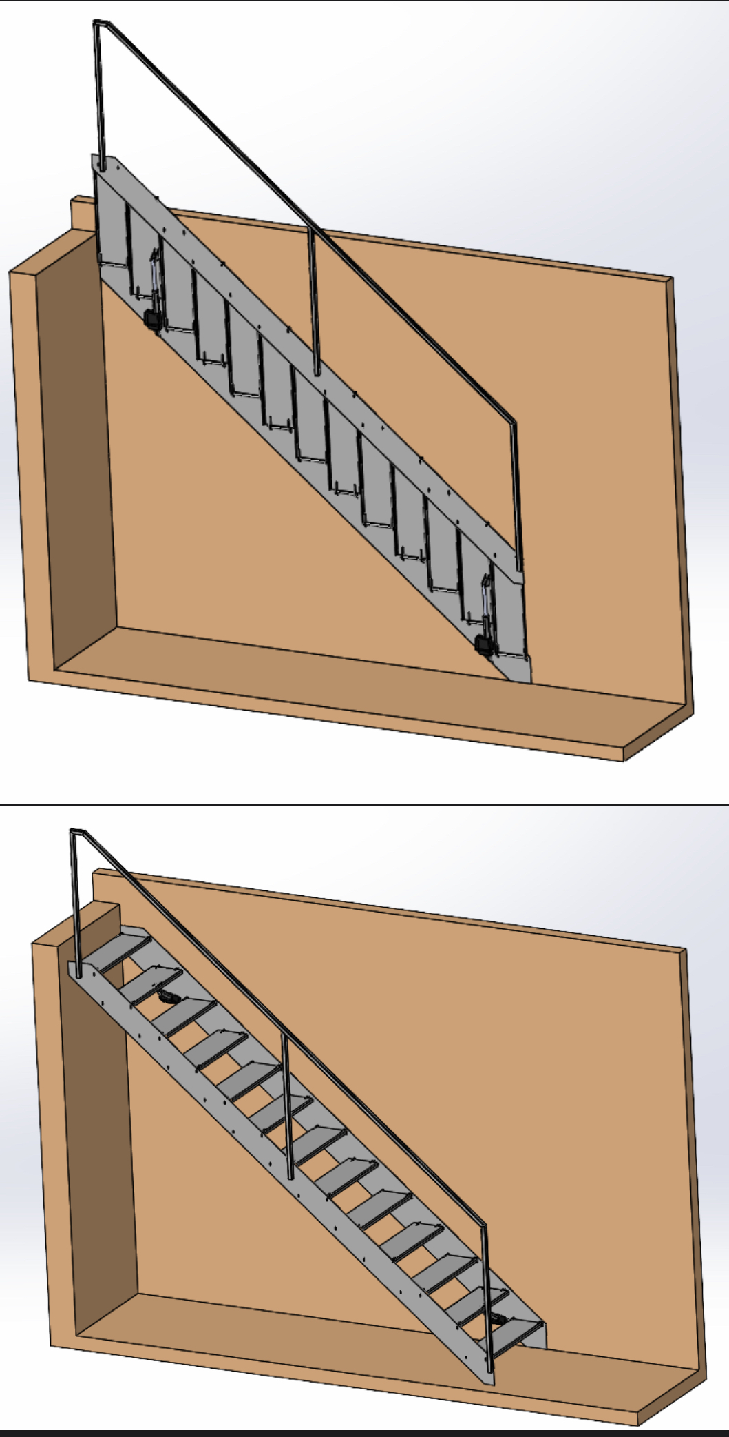 Escalier colimaçon adapté aux petits espaces et petites trémies