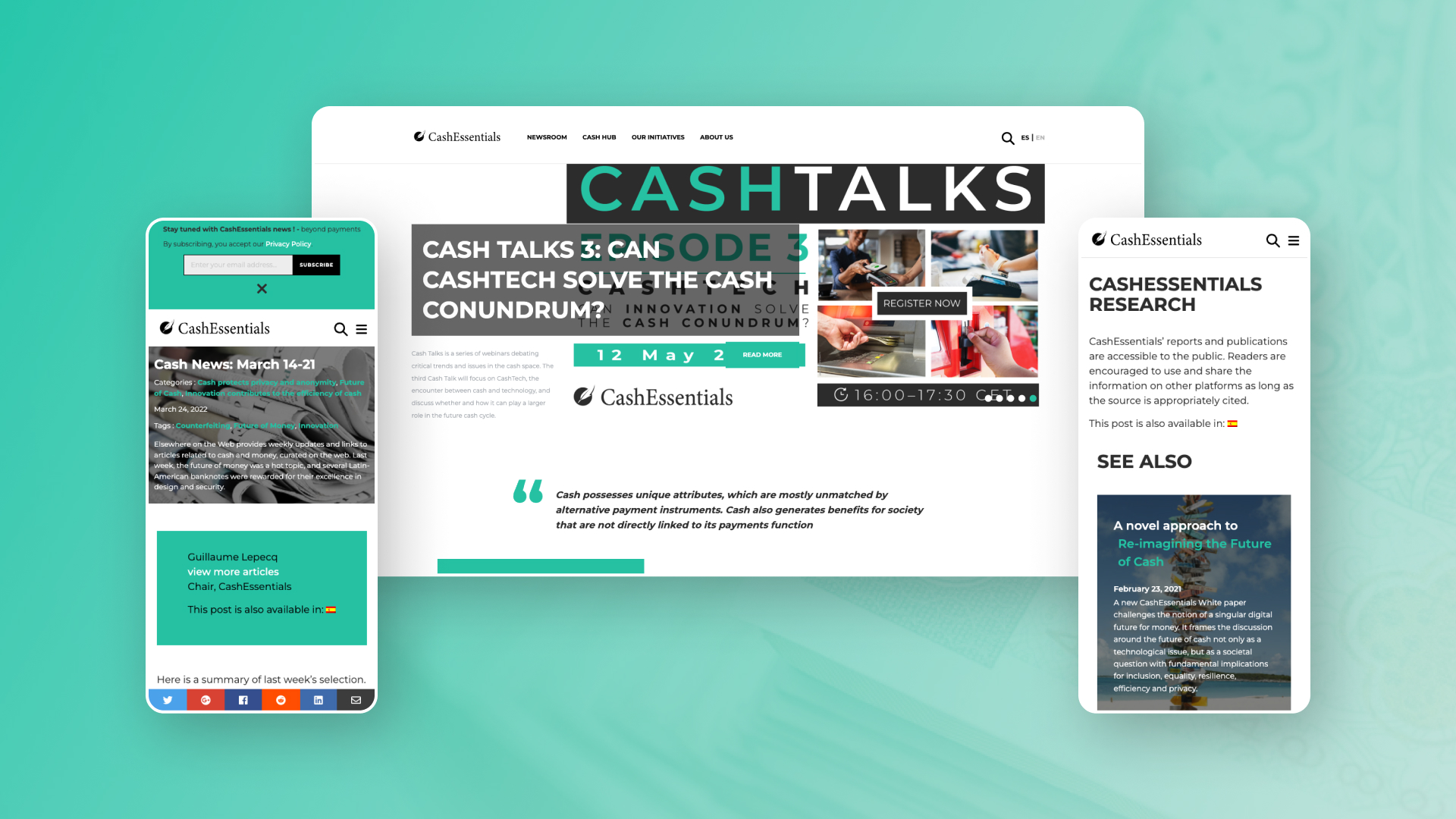 Cash Essentials - Mockup website