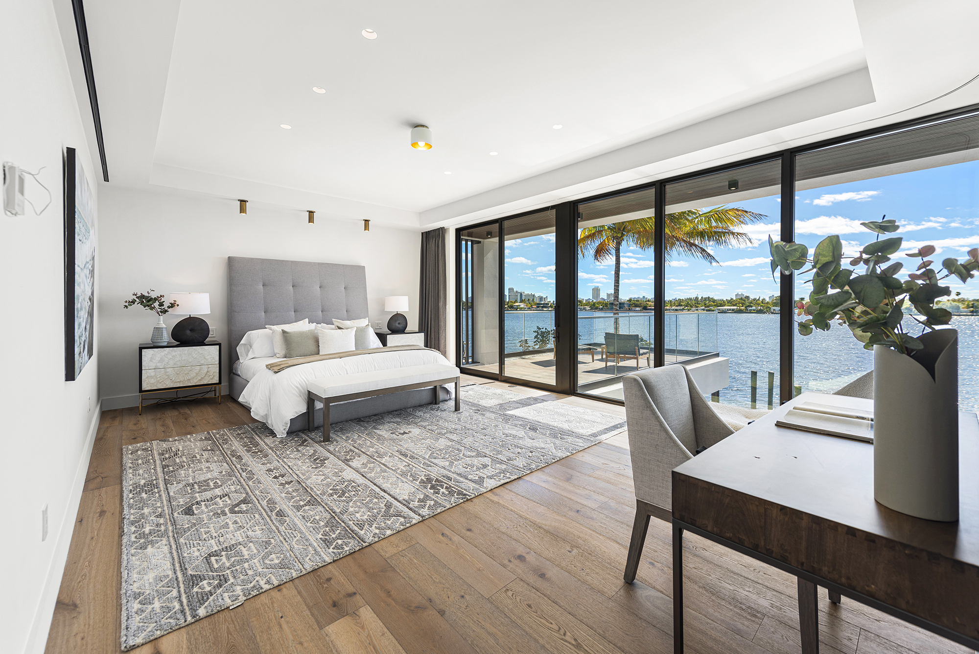 Meridith-Baer-Home-Home-Staging-Florida-Stillwater-Serenity-Luxury-Homes-Modern-and-Contemporary-Master-Bedroom-Balcony