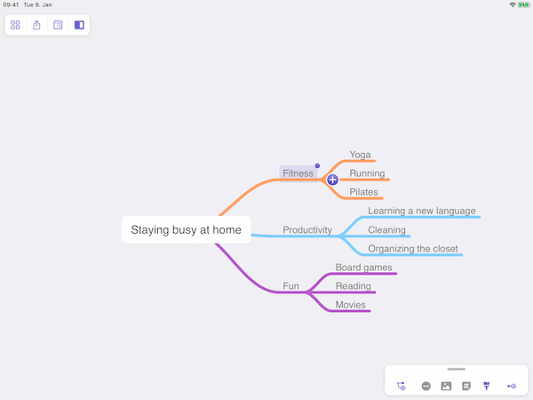 Using long-press actions to refocus