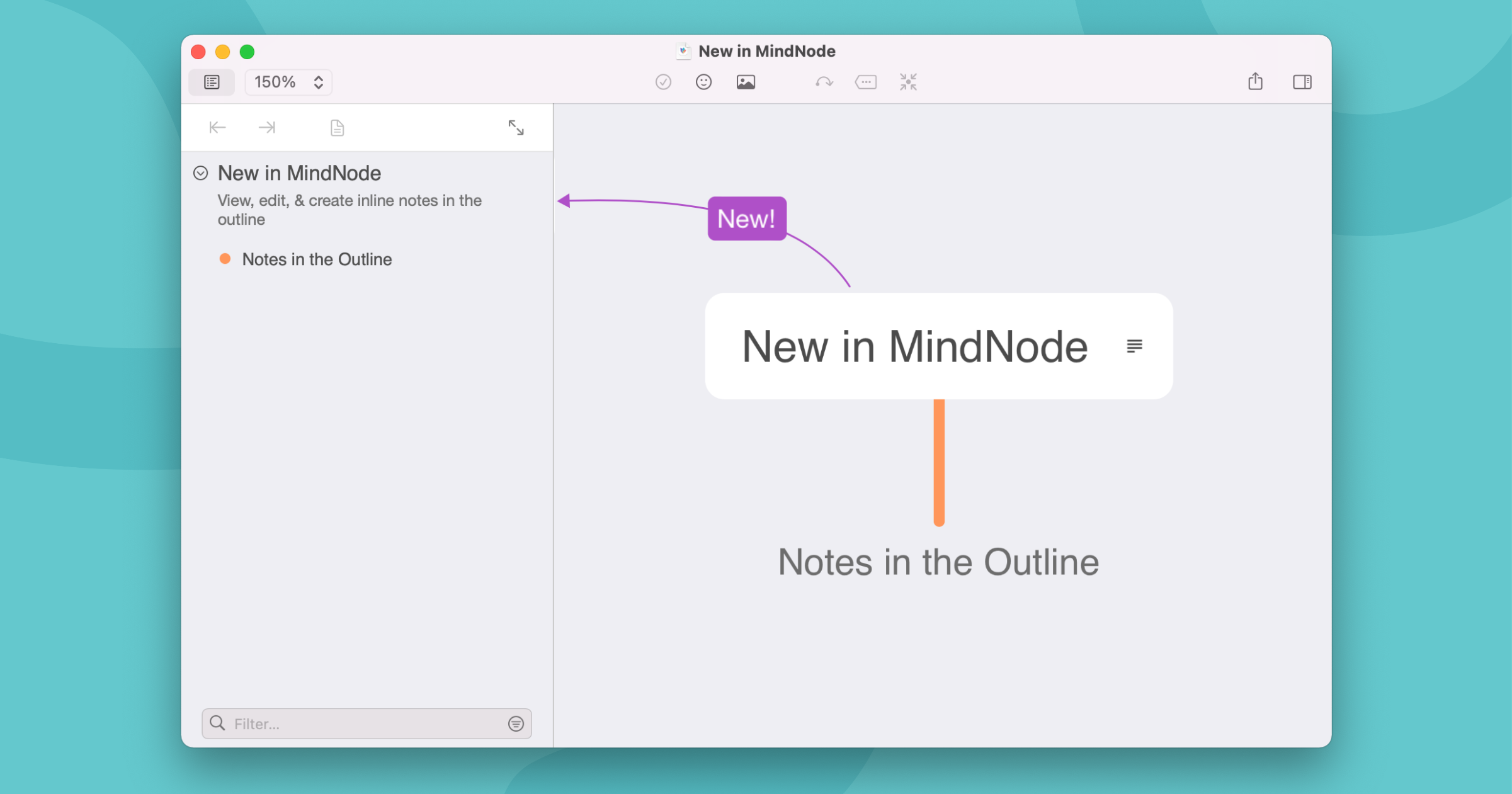 View, edit & create inline notes in the outline
