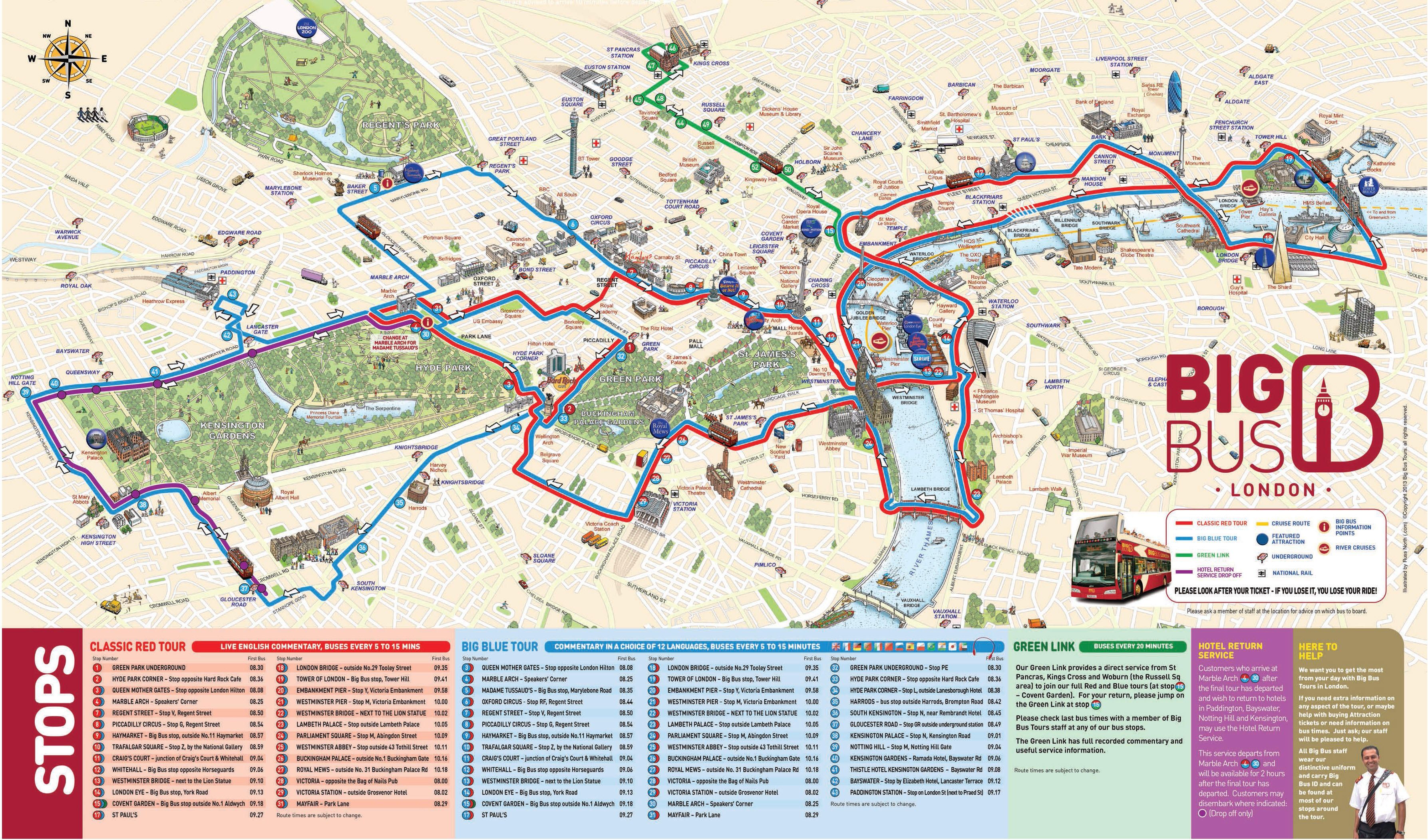 London Big Bus Hop On Hop Off Tours 2022