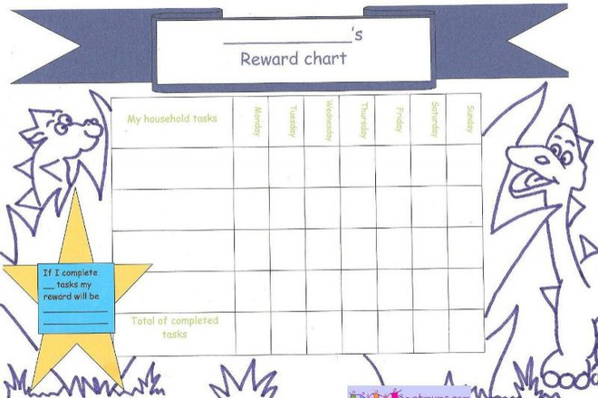 Reward charts to print and colour in - Netmums