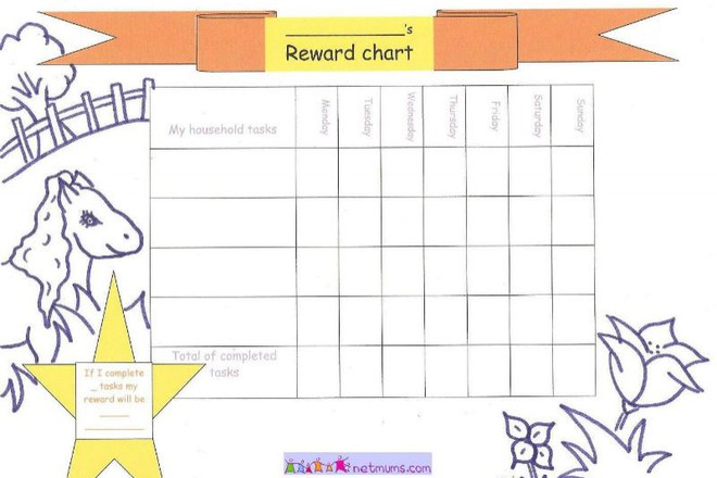 Reward charts to print and colour in - Netmums