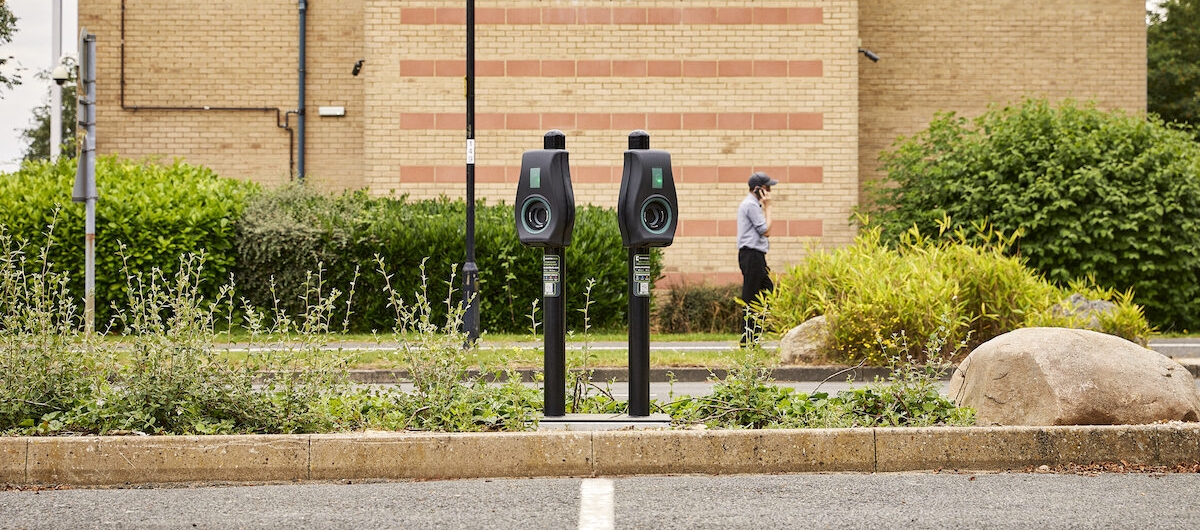 Electric car public charger image