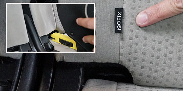 attaches de type isofix dans le véhicule