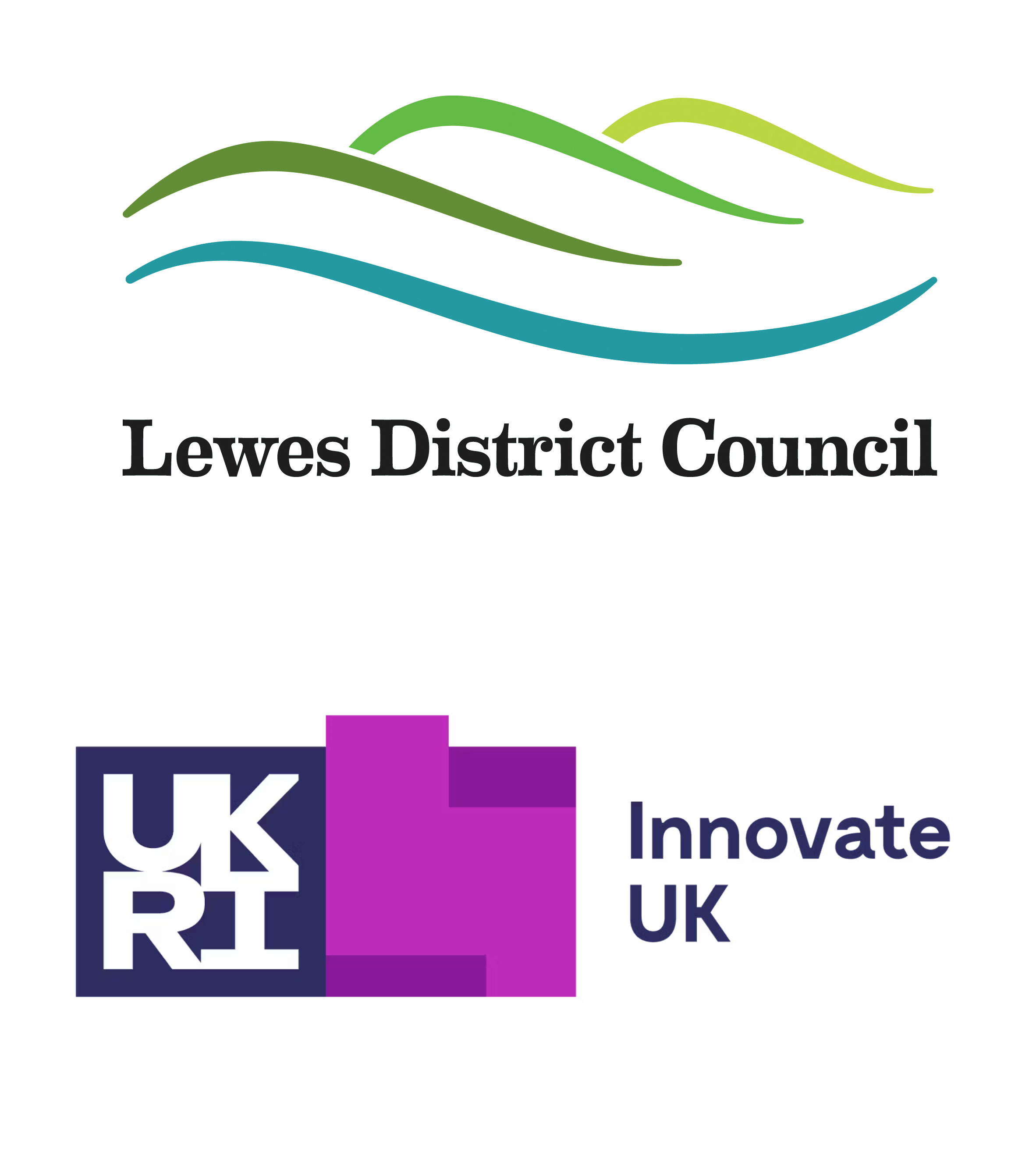 Lewes District Council and Innovate UK Logos