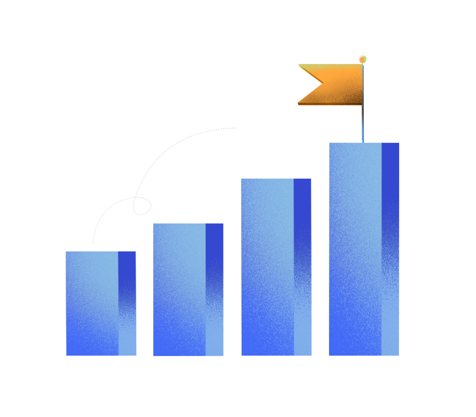 illustration of bar chart going up