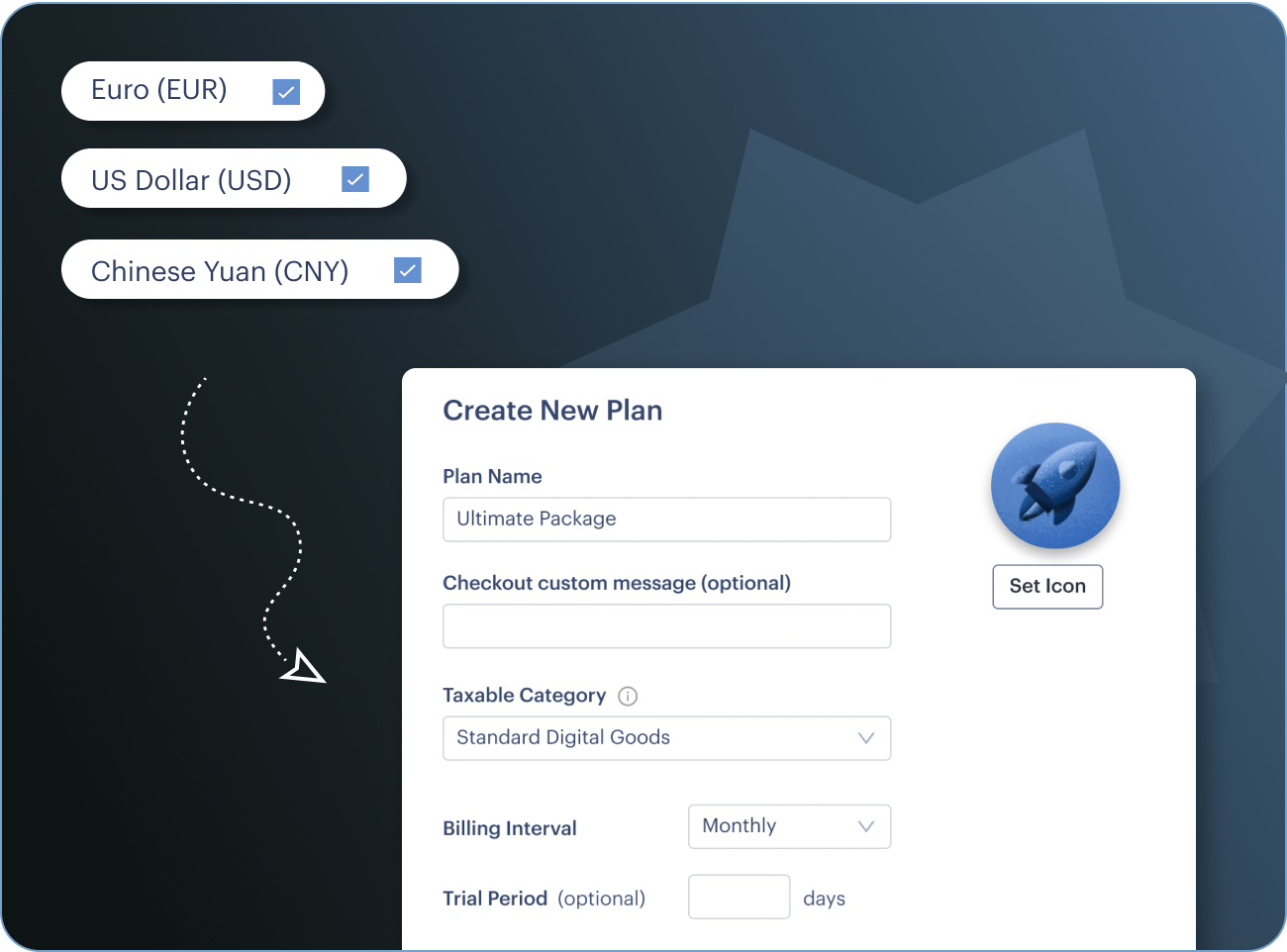 screenshot of paddle create a subscription plan