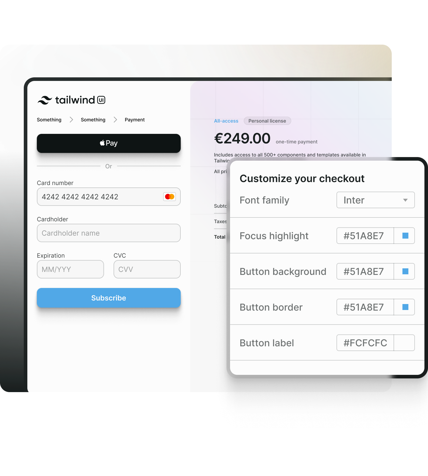 Modern and flexible checkout for SaaS, Checkout