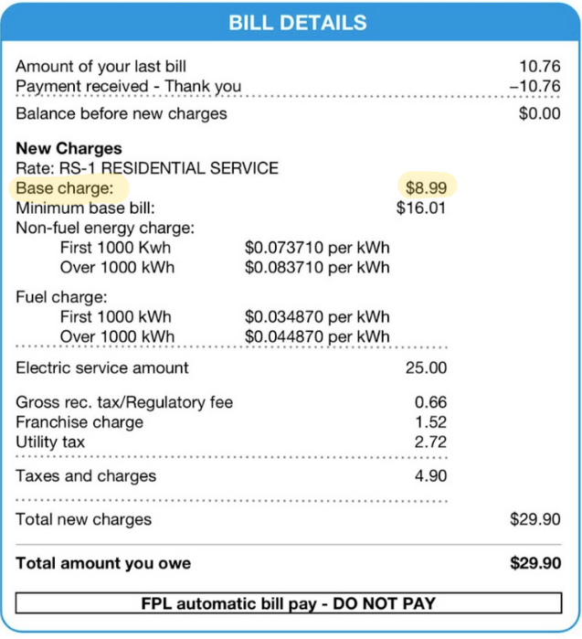 florida utility bill