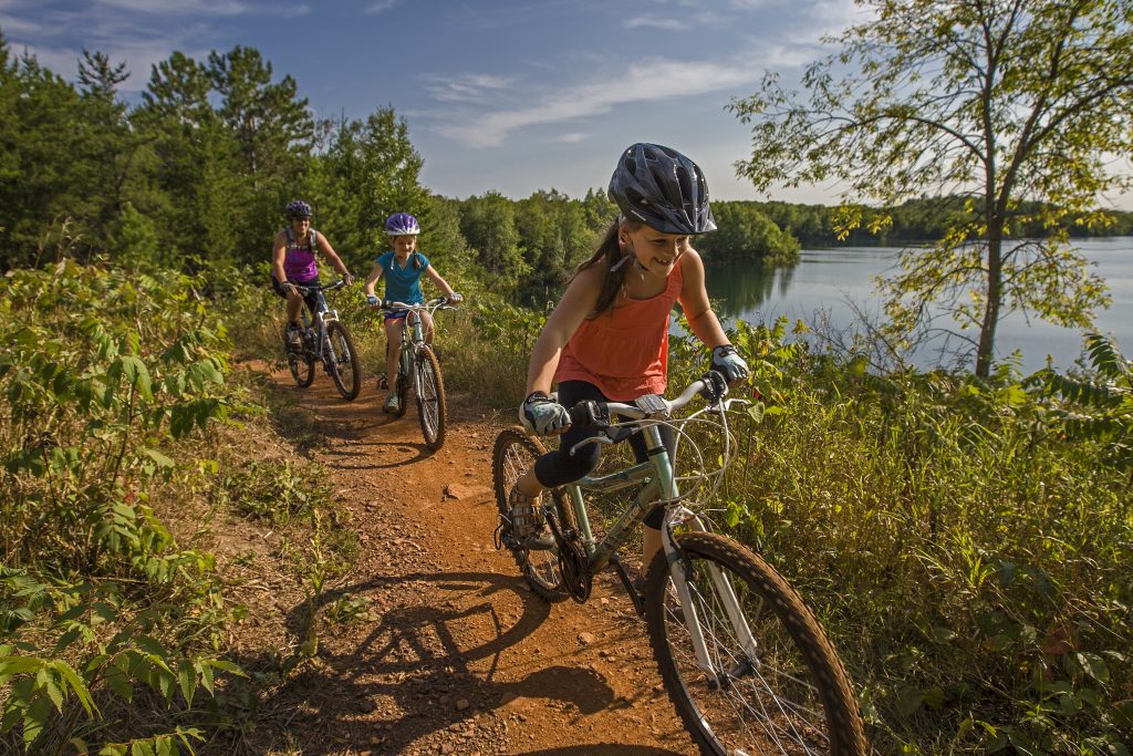 Biking in Cuyuna, Minnesota.