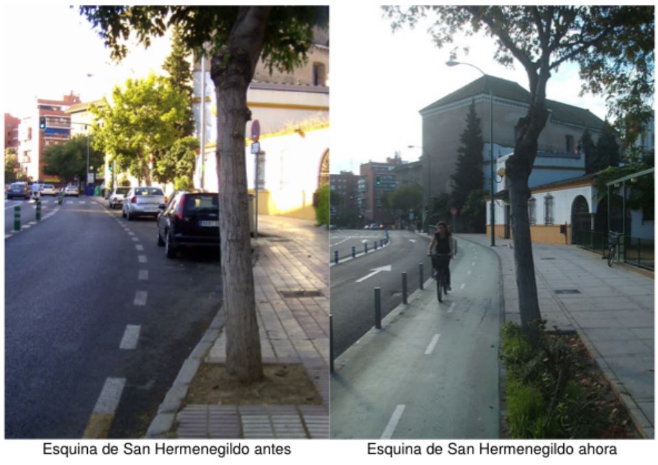 Esquina de San Hermenegildo before and after