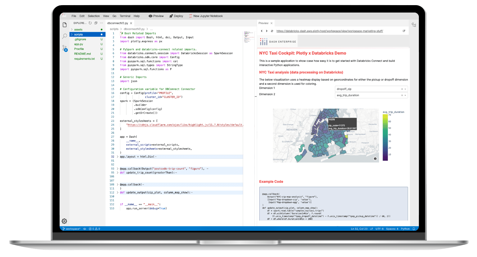 Databricks Python Sql Connector Databricks with Plotly