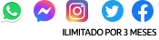ícones de redes sociais ilimitadas por um período de 3 meses
