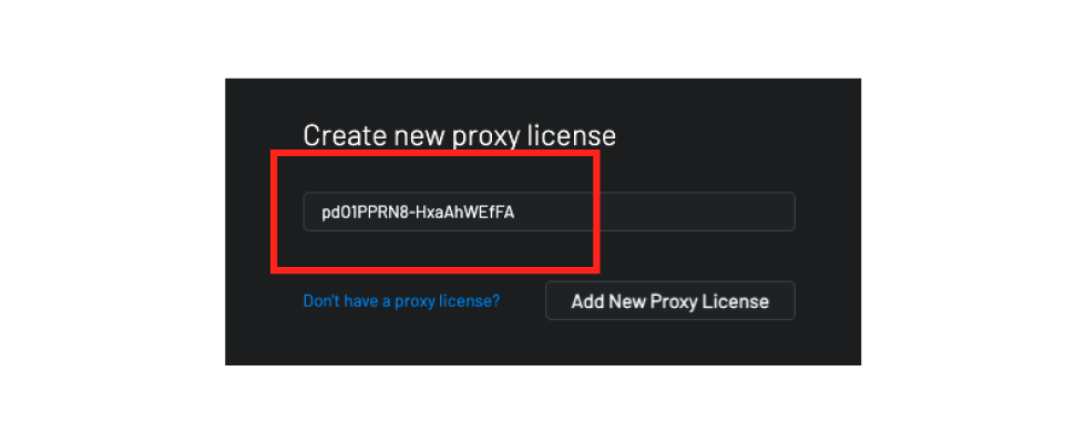 create proxy license