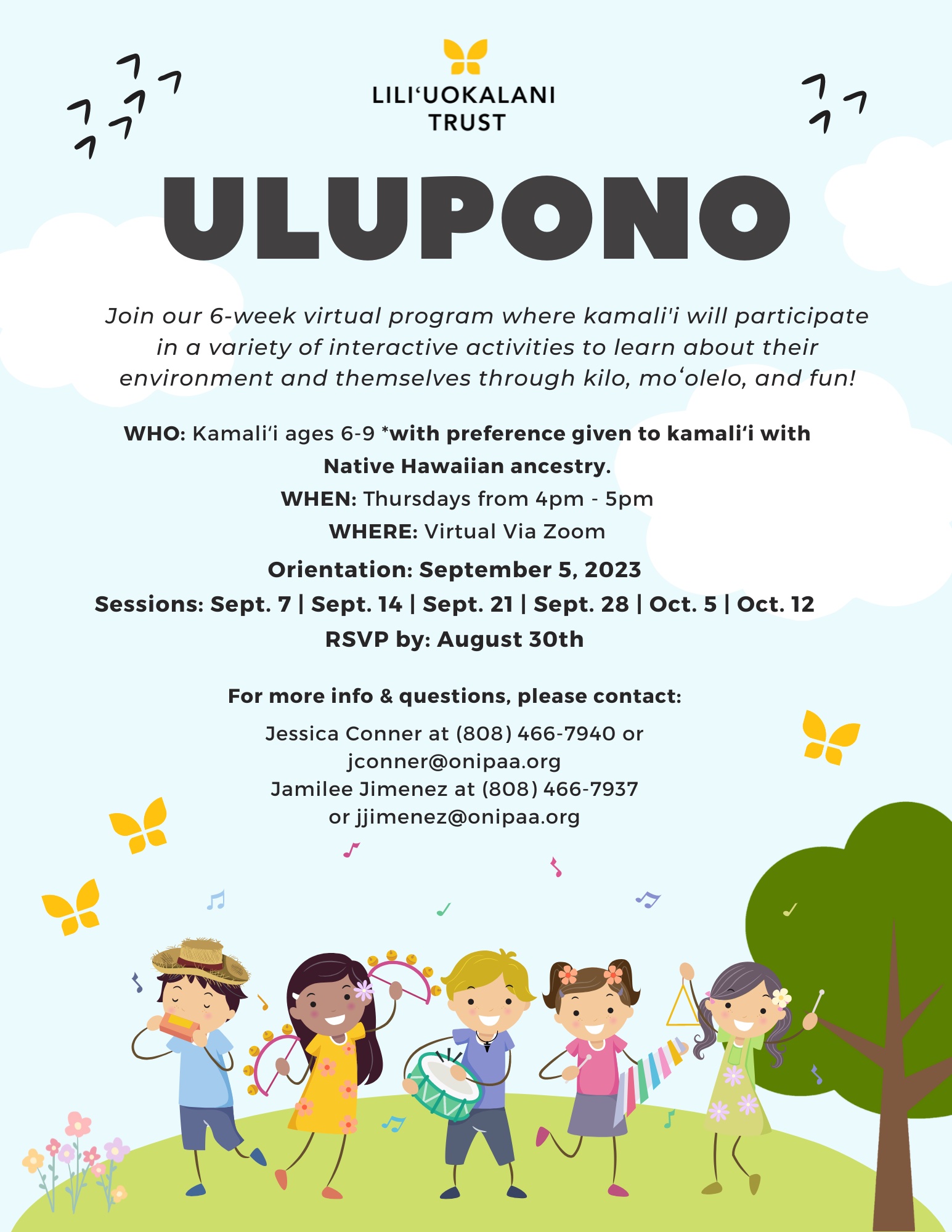Flyer for Ulupono Virtual 2023