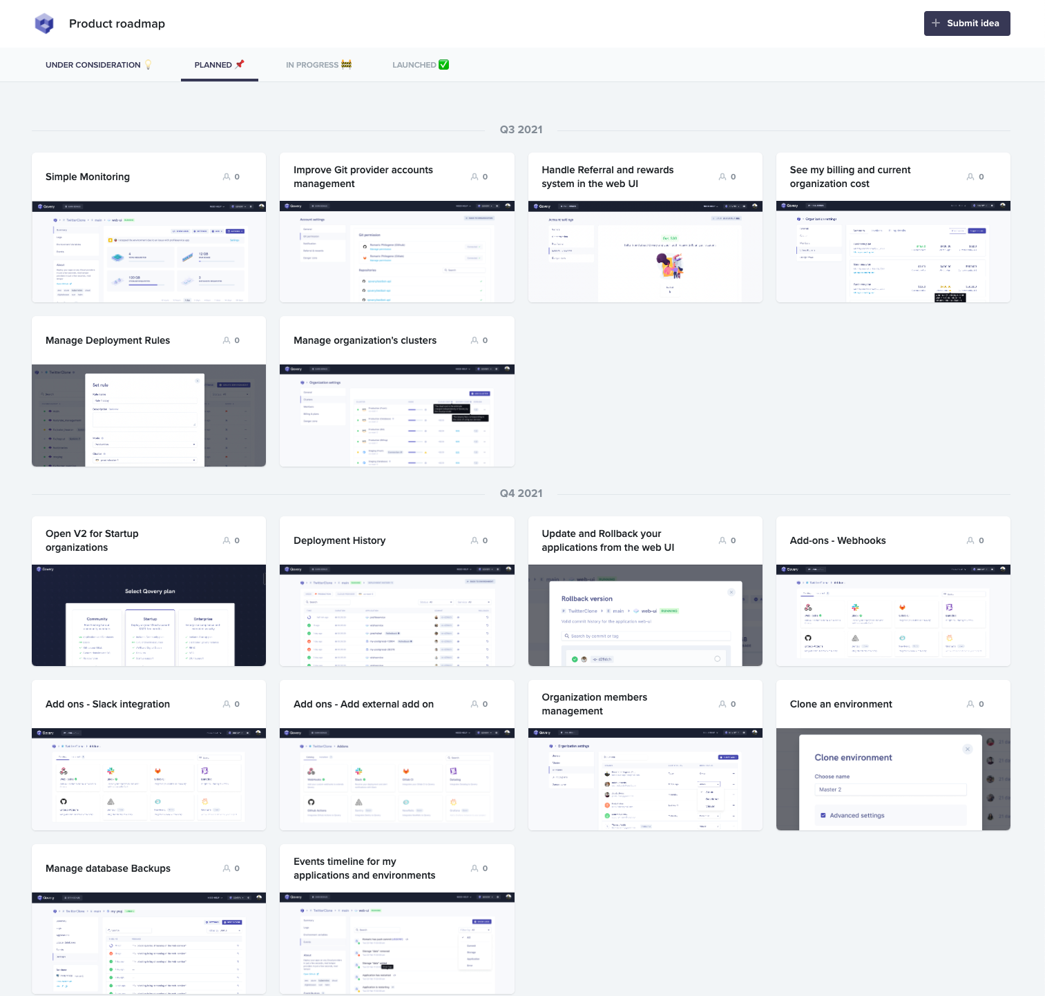 Qovery product roadmap