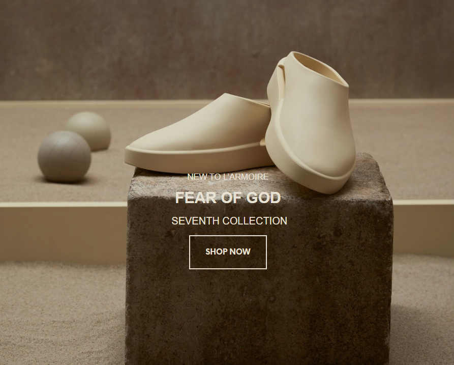 L’ARMOIRE launch new collection and one of them includes that Fear of God white shoes. 