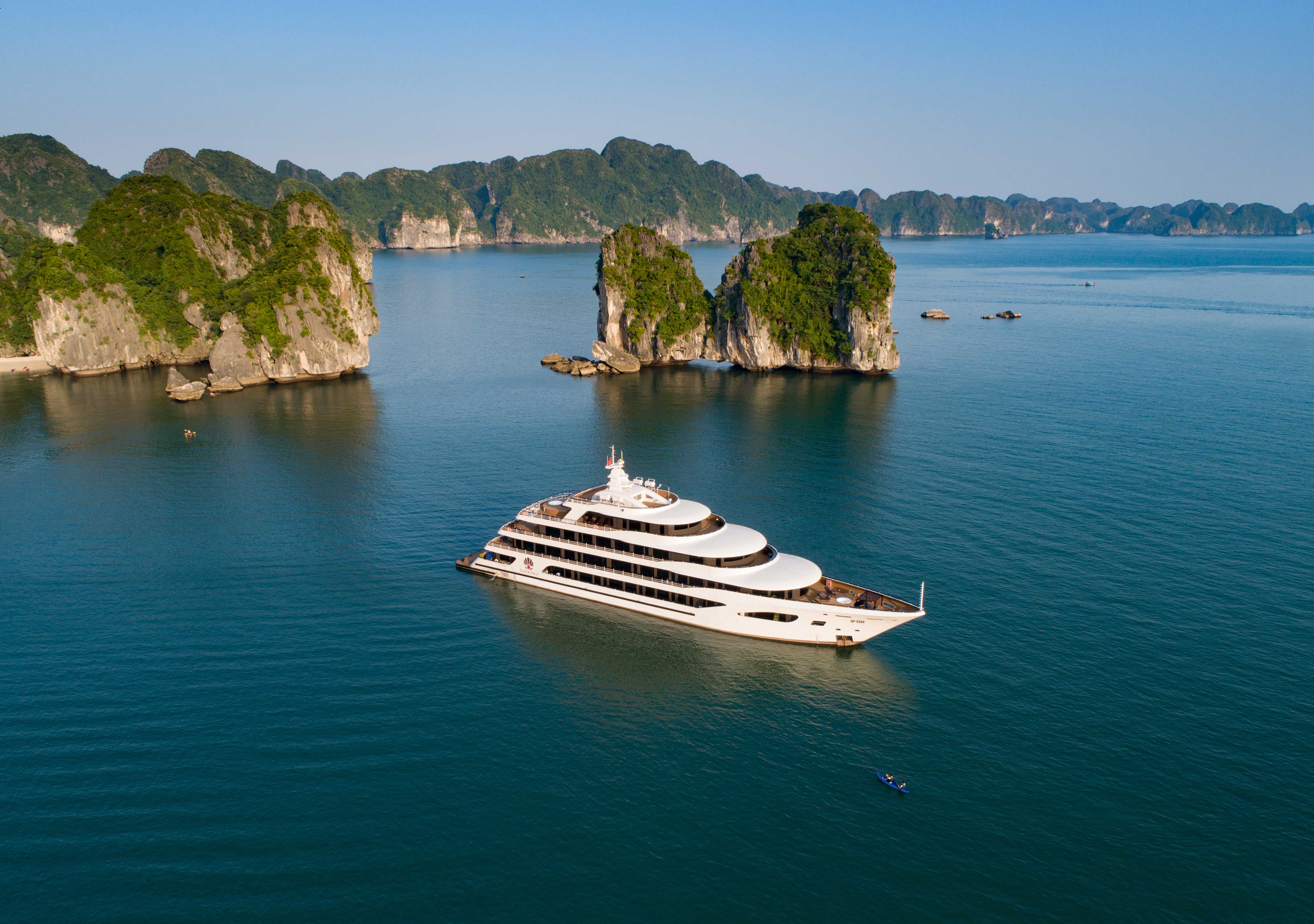 The fancier boats tend to go to Halong Bay