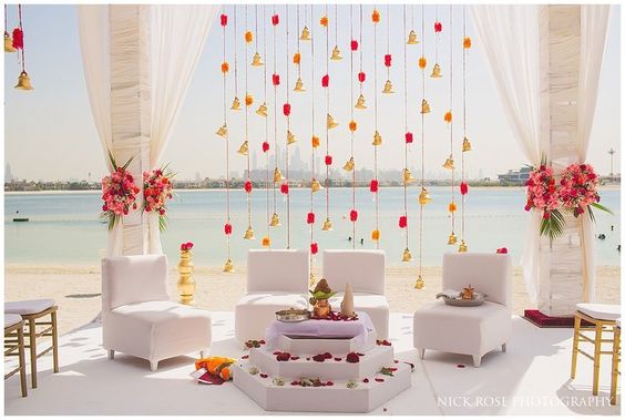 Beautiful Wedding Mandap white