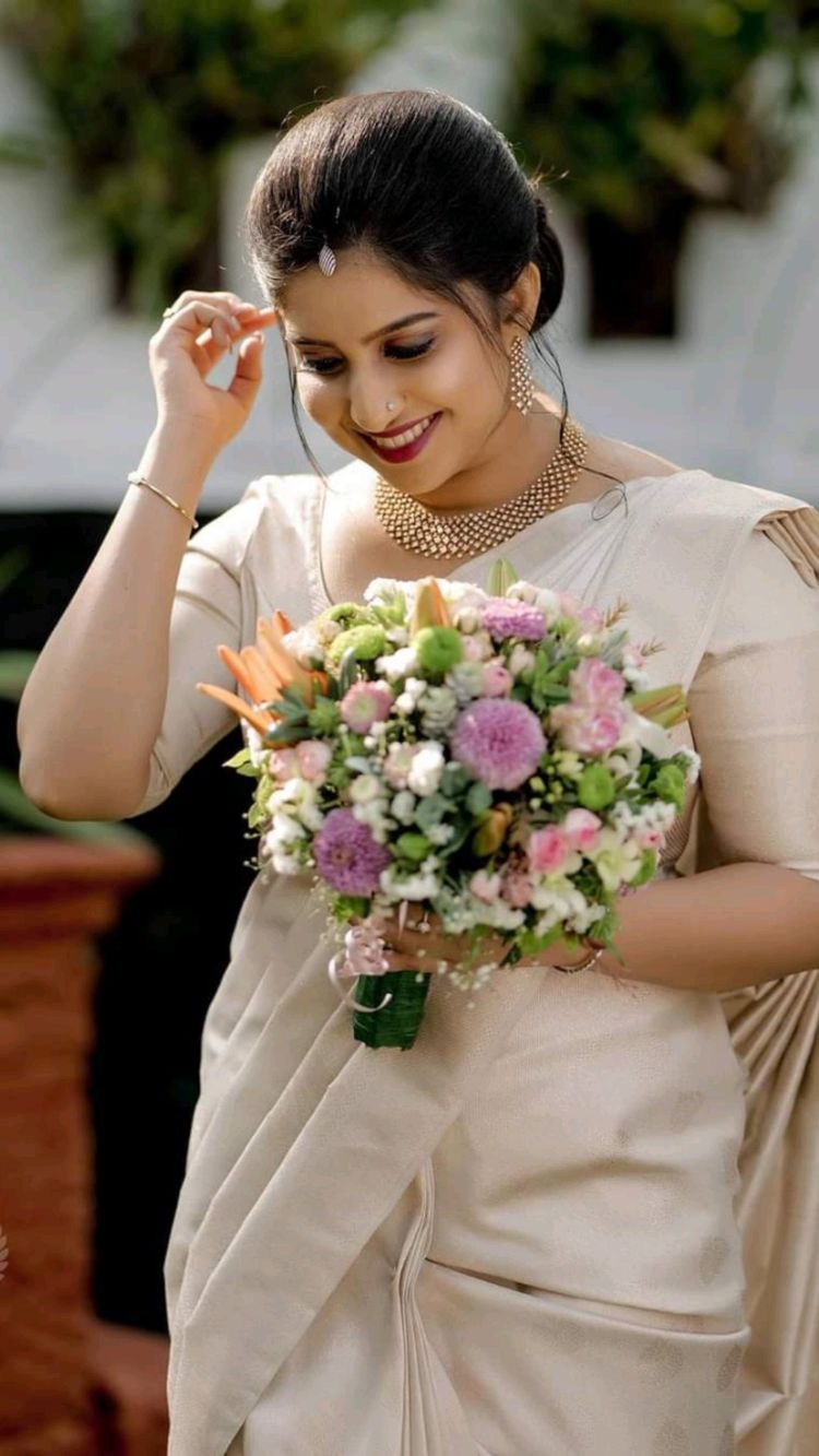 White angelic silk bridal saree