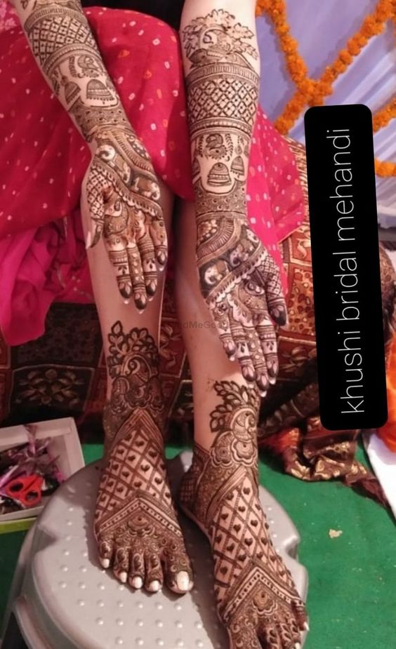 Hand and body mehndi art