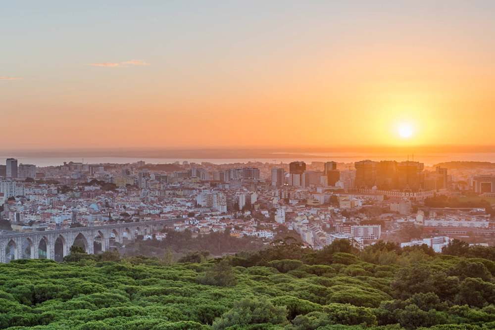 Sonnenuntergang Monsanto, Lissabon